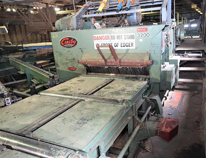 Used CROSBY 4″x42″ 3-saw Edger
