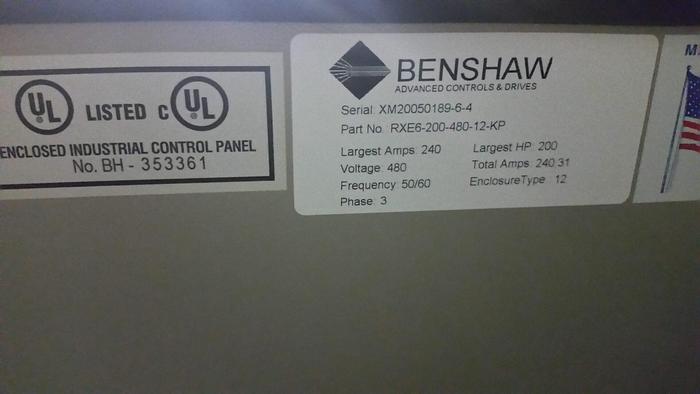 Used 200 HP BENSHAW SOFT START