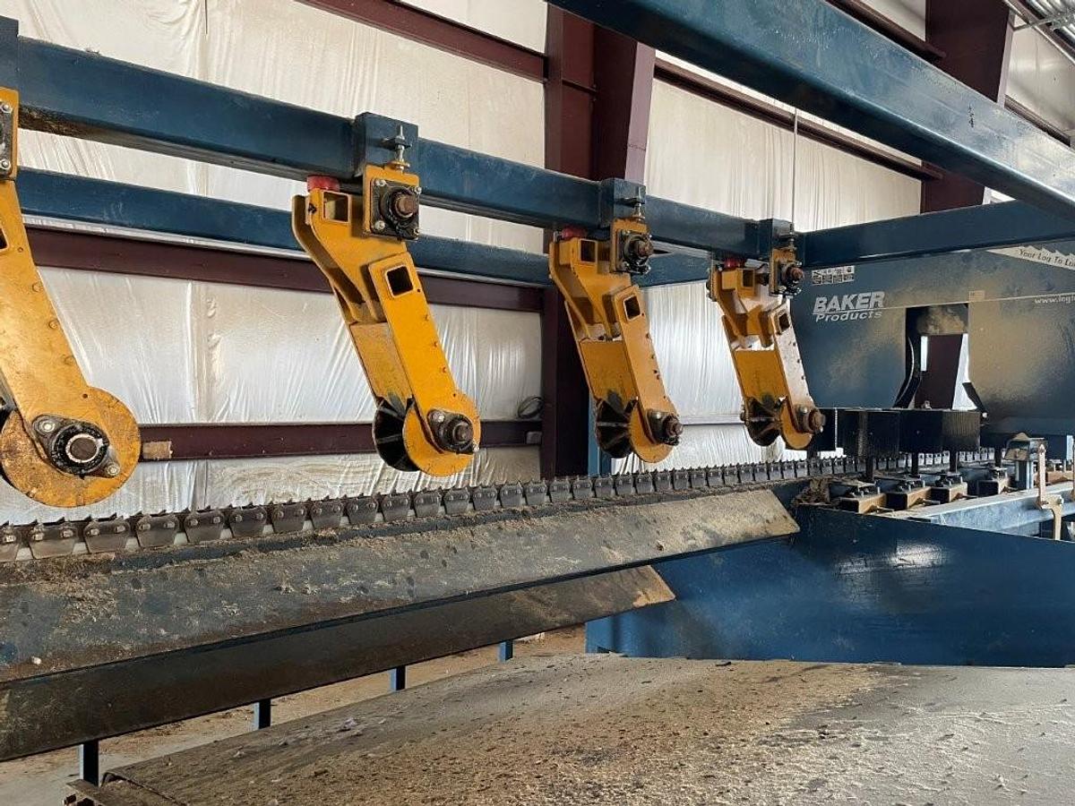 Used Baker Model BSCR-O circle trim scragg mill, 102 in