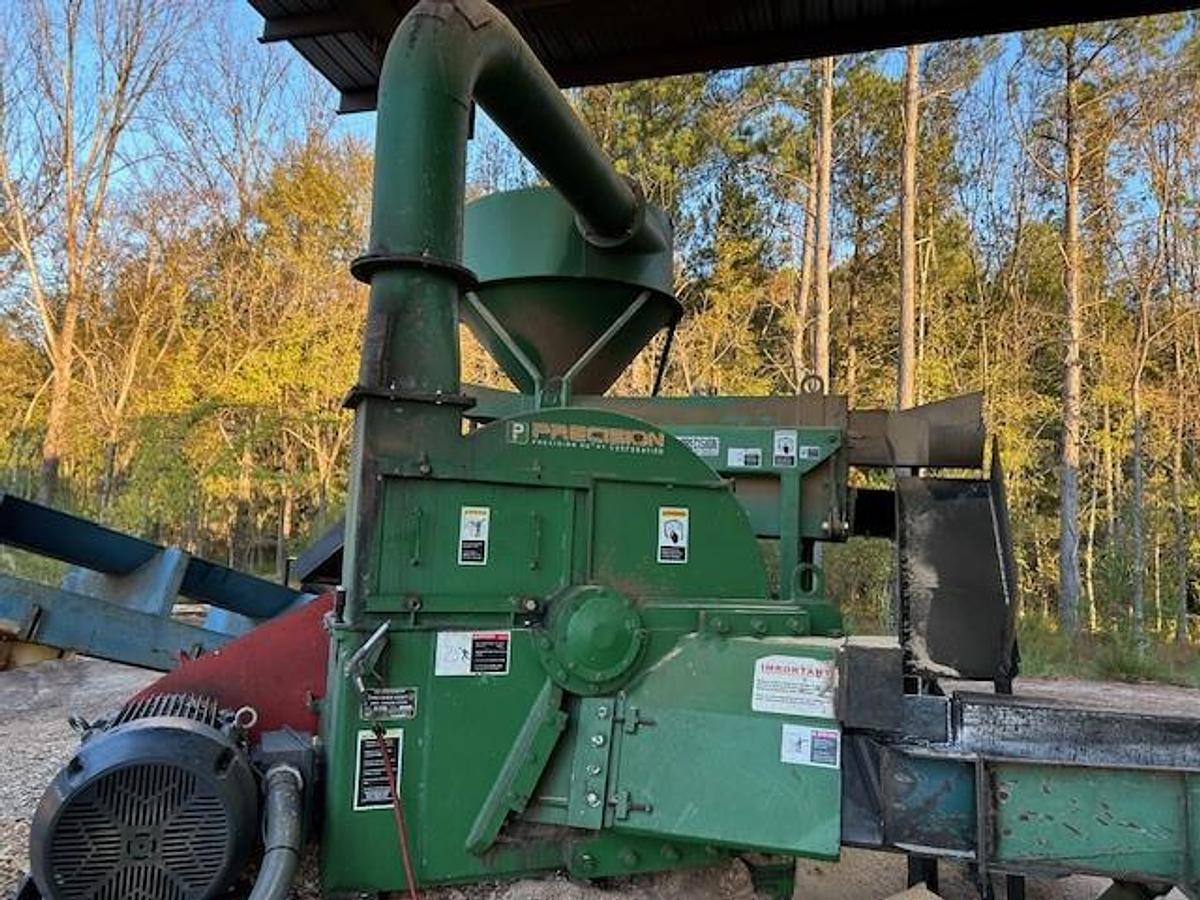 Used Precision Chip Pack, 58" 6 Knife Chipper. 6x6 Screen, Cyclone