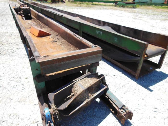 Used 88′ Flat Waste Belt Conveyor