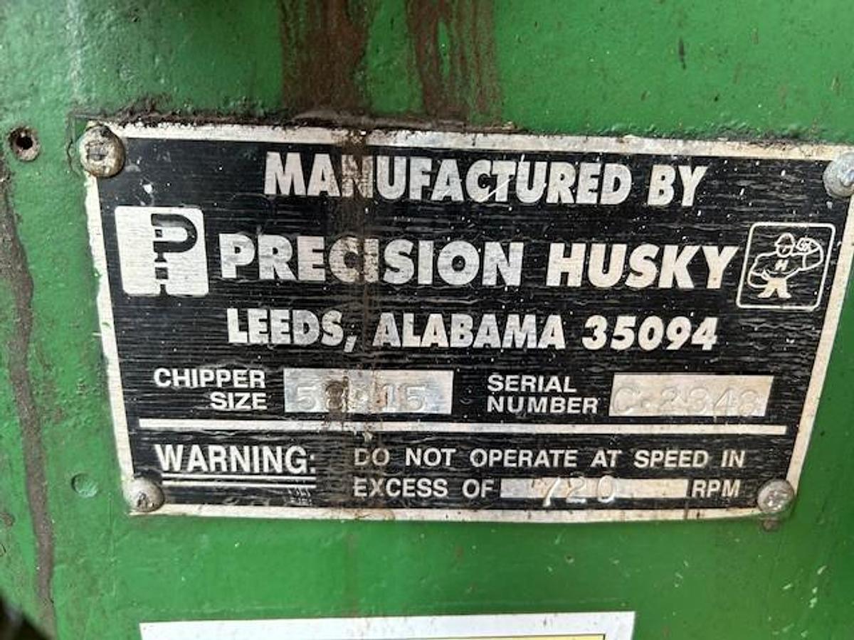Used Precision Chip Pack, 58" 6 Knife Chipper. 6x6 Screen, Cyclone 