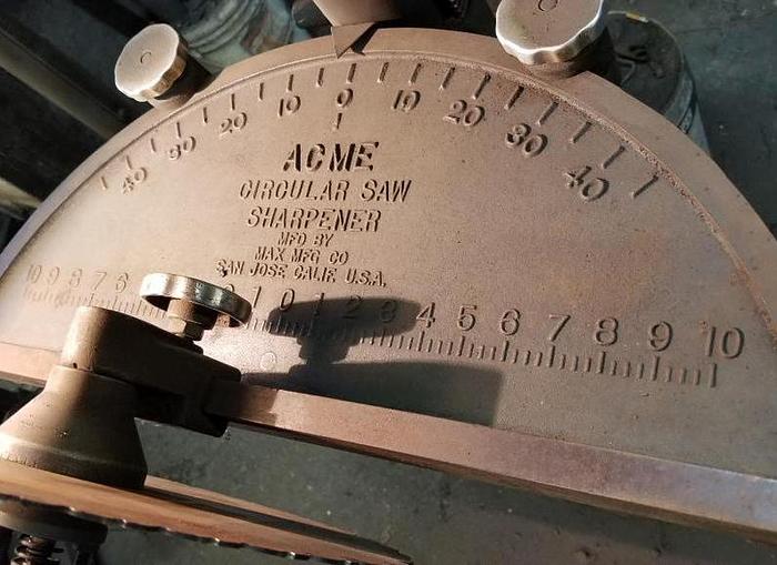 Used ACME Manual Face Grinder for Circle Saws - SALE Pending
