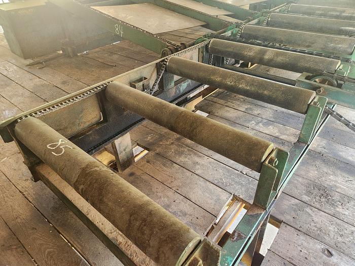 Used Live Rolls 18' x 45" with 4 strand popup transfer chains