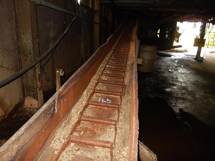 Used 50′ Drag Chain Waste Conveyor