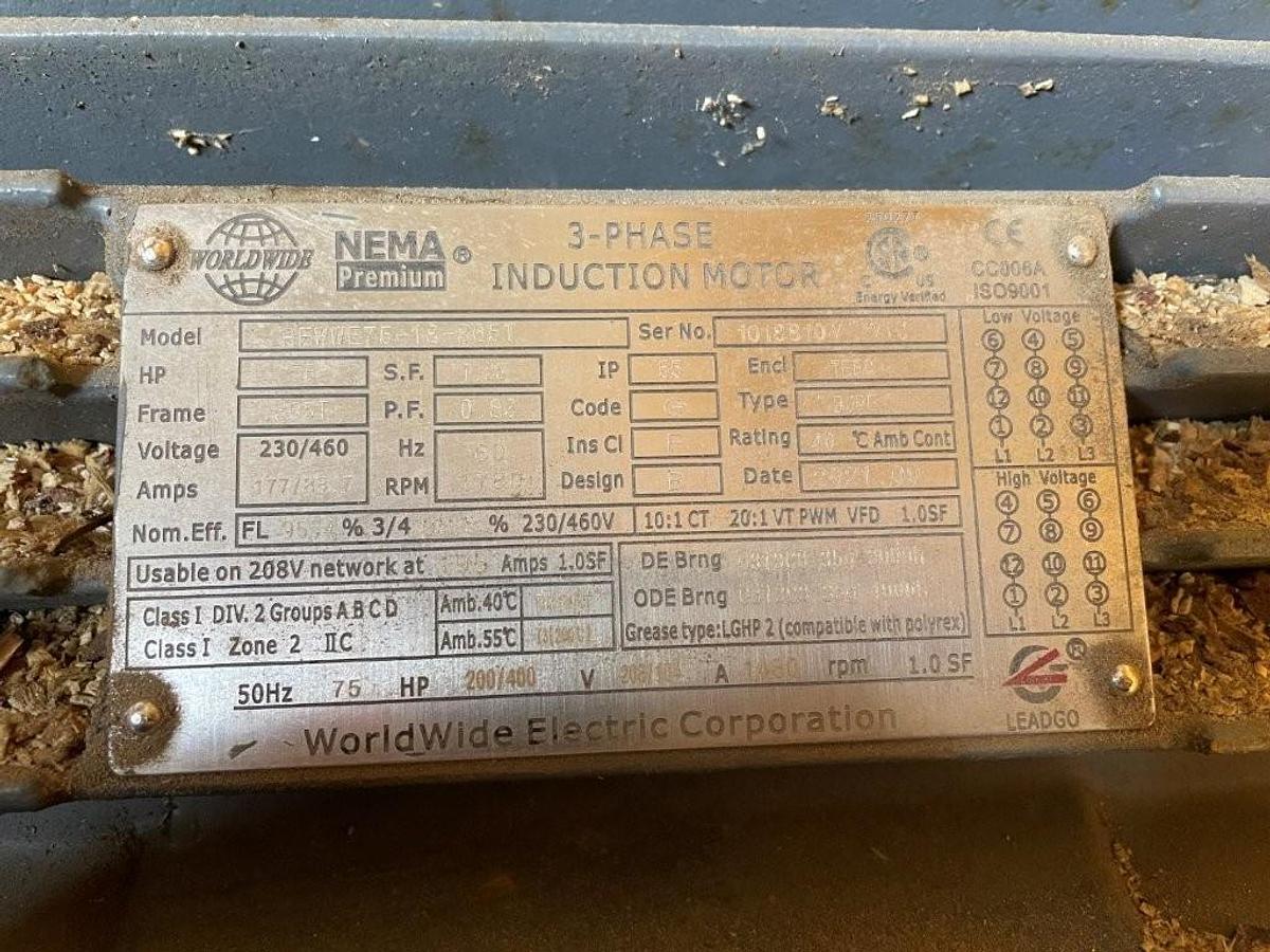 Used Baker Model BSCR-O circle trim scragg mill, 102 in