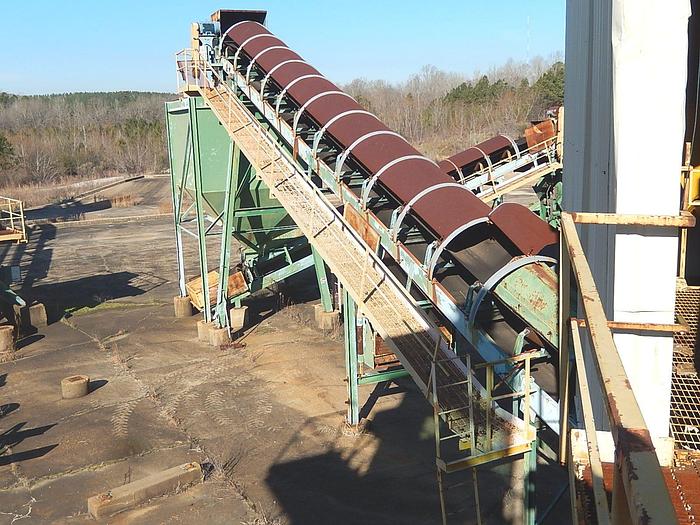 Used FULGHUM 75′ x 54″ Wide Concave Belt Conveyor