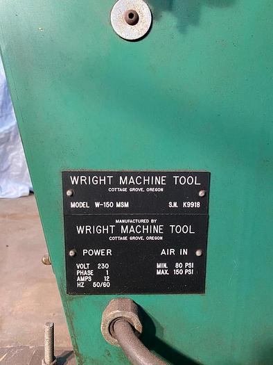 Used WRIGHT W150 Manual Face & Top Grinder - Pending