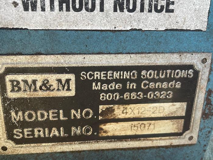 Used BM&M 4 x 12  High Volume Screen 3 Sperations