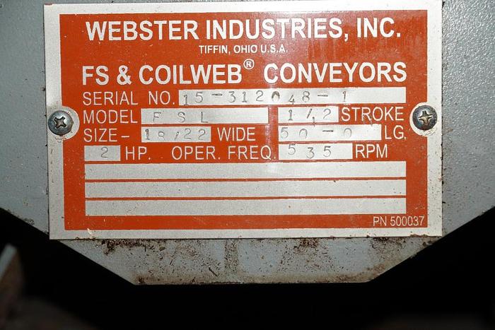 Used Webster Low Profile 50' Vibrating Conveyor