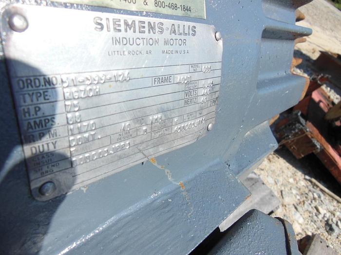 Used 75 HP electric motor