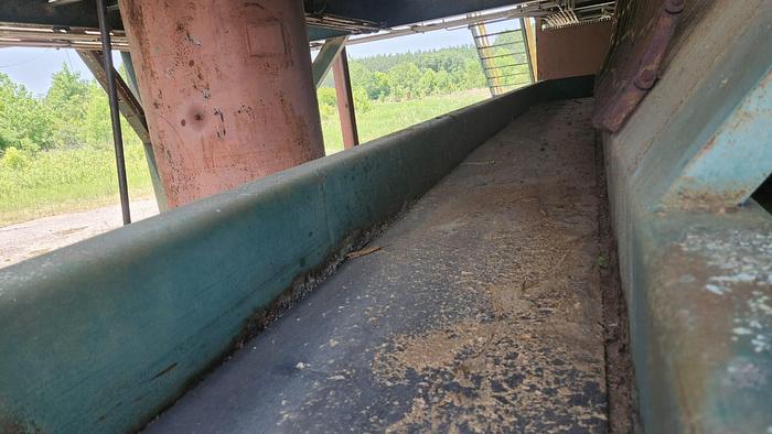 Used Flat Belt Conveyor 56′ long x 24″ Wide with electric drive  SALE Pending