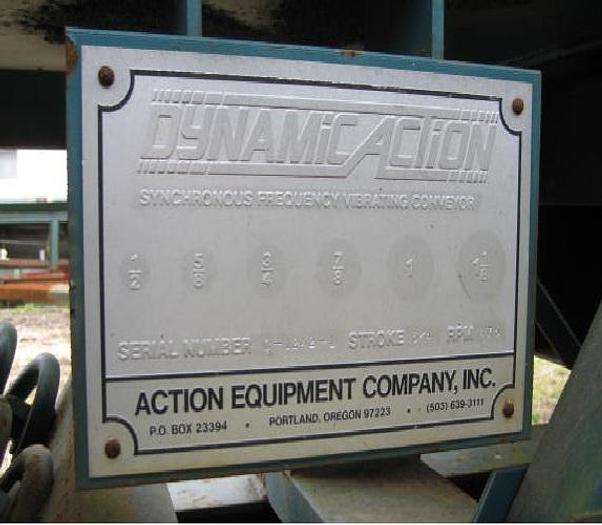 Used Action 34′ x 18″ balanced vibrating conveyor