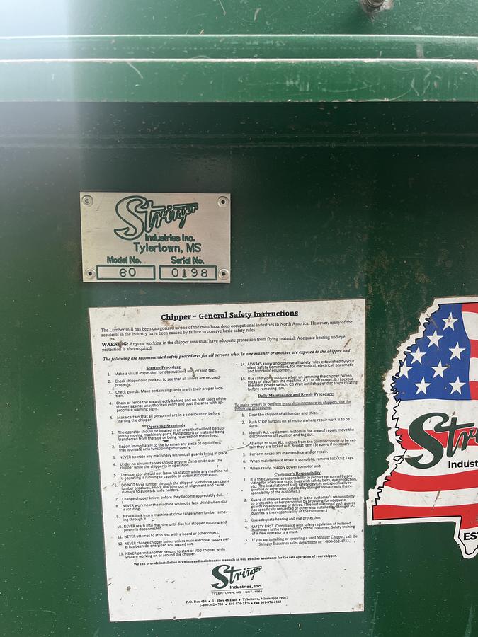 Used Stringer Industries 60" Chipper