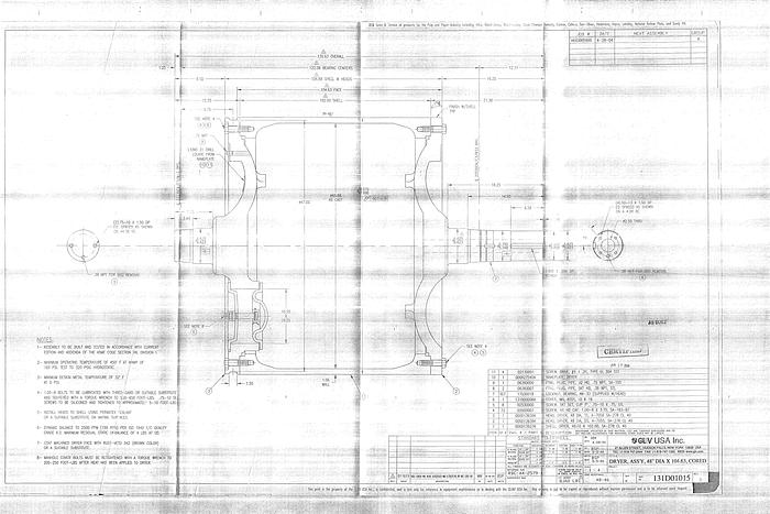Used Gl&V Dryer Can, 99.5" Face width, 107" with Rope Ring #35781
