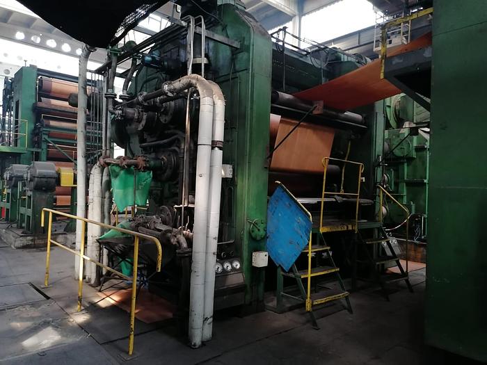 Used Comerio Ercole 2300mm wide 4 roll inverted L Calender