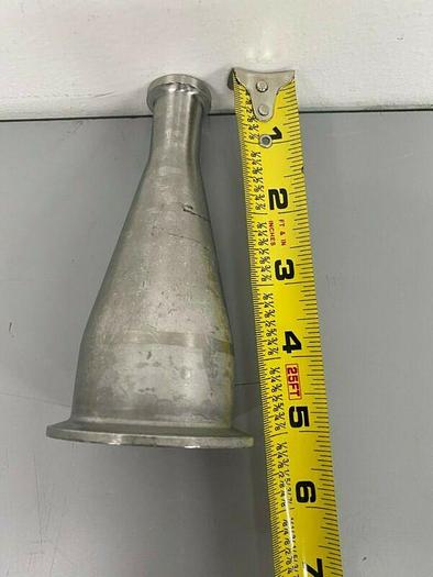 Used Stainless Steel 5" Tapered Sanitary Fitting Reducer 3/4" to 2"
