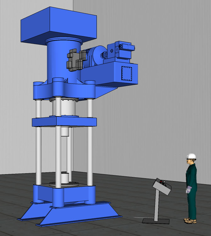 Used 550 Ton Cincinnati Triple Action Hydraulic Press; 4 Column Down-Acting Type; Arranged for High Speed Deep Drawing; Mfg. 1989