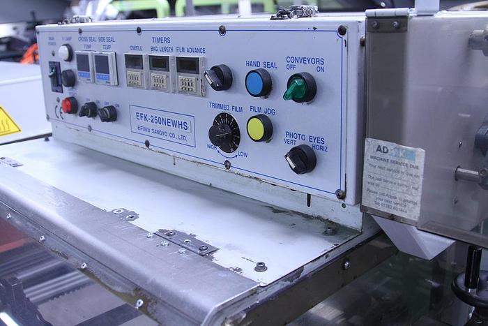 Used Adpak EFK250 Automatic L-Sealer with  Heat Tunnel
