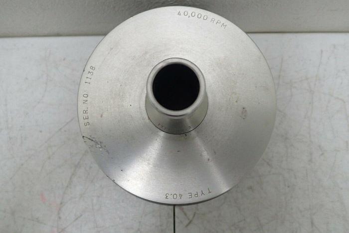 Used Beckman Type 40.3 TI 40,000 RPM Centrifuge Rotor
