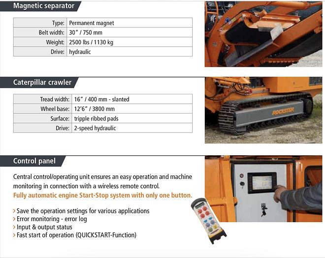 Used ROCKSTER Aggregate Processing Equipment