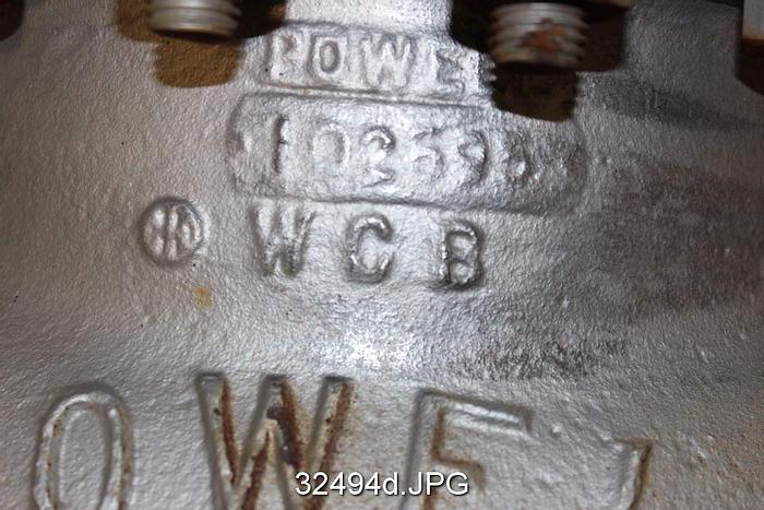 Used Powell 102959 8" Hand Operated Globe Valve #32494