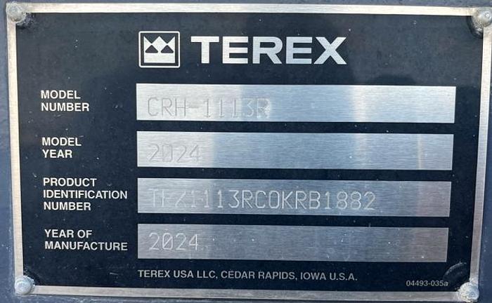 Used Used Terex 1113R Portable Closed Circuit Impact Plant
