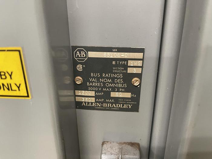 Used 2400V ROCKWELL AUTOMATION ALLEN BRADLEY MOTOR STARTER SECTION