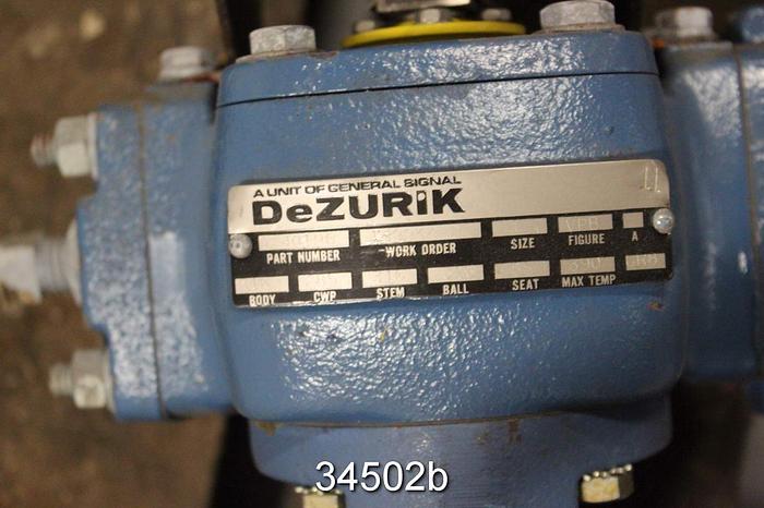 Used Dezurik 4" V-Ball Control Valve #34502