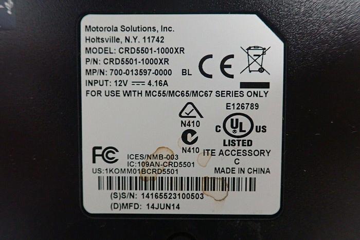 Used Motorola Model CRD5501-1000XR Single Slot Cradle