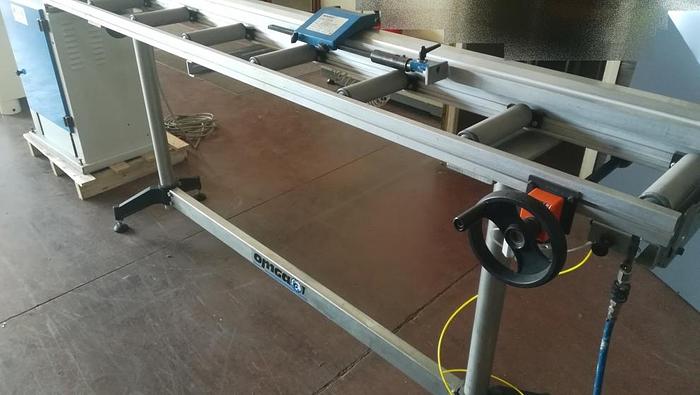 Usato MITRE SAW OMGA T50 complete of roller conveyor whit measurement