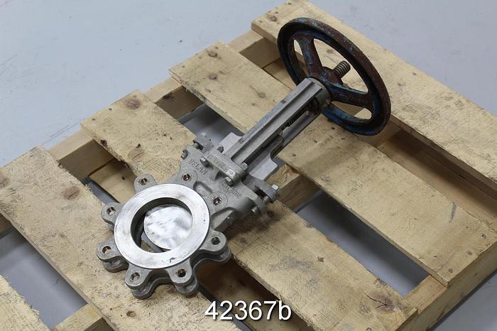 Used Velan 4" Hand Operated Knife Gate Valve #42367