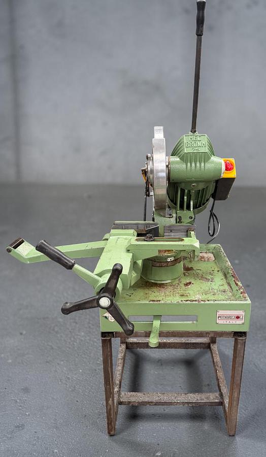 Used Pedrazzoli Mec Brown 75 12-inch manual pull-down circular cut-off saw