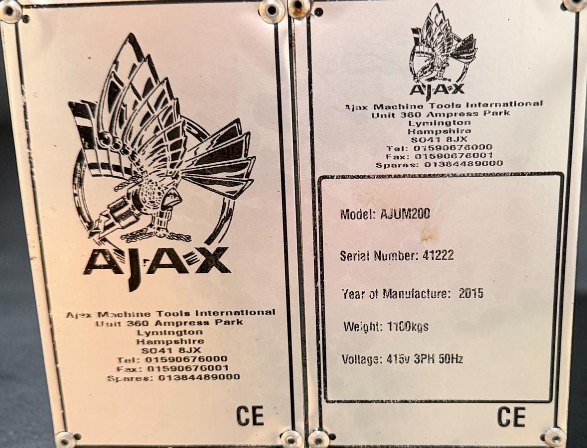 Used 2015 Ajax Model AJUM200 Universal Milling Machine