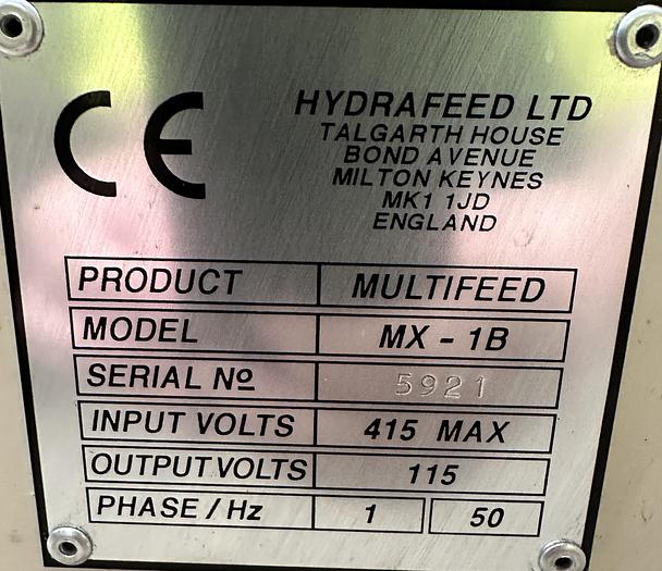 Used Hydrafeed  Multifeed CNC Barfeed