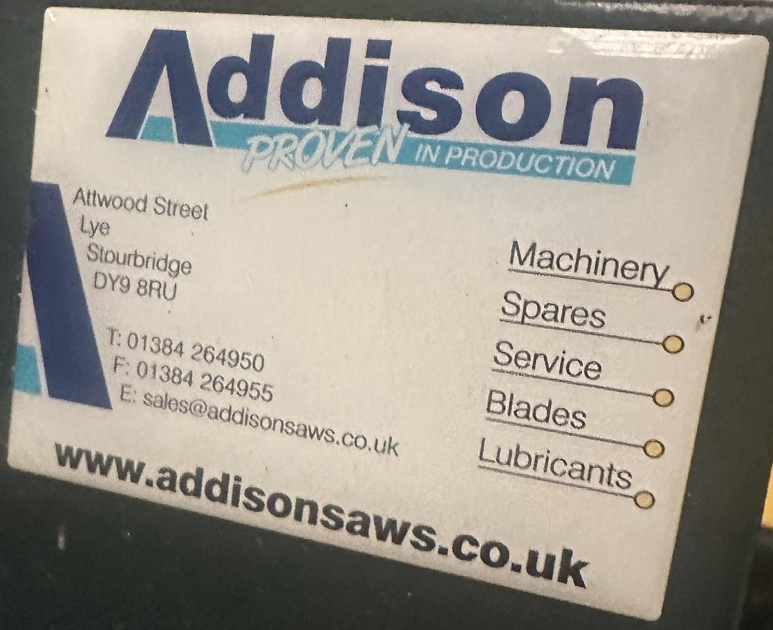 Used 2016 Addison Model S380 II Automatic Horizontal Bandsaw