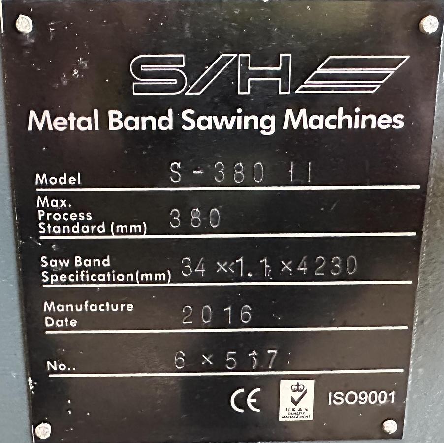 Used 2016 Addison Model S380 II Automatic Horizontal Bandsaw