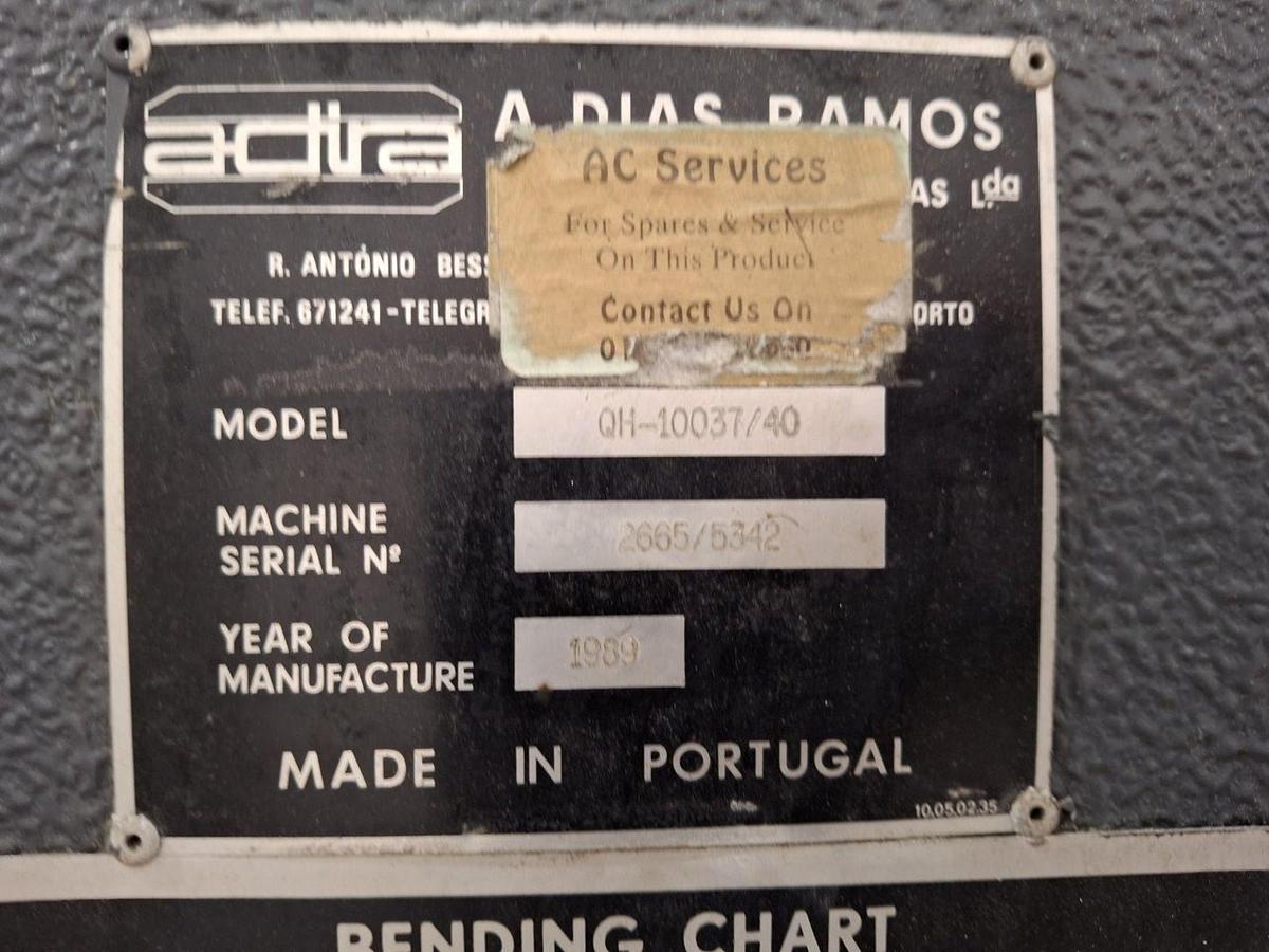 Used Adira QH10037/40 press brake 4M x 100 Ton