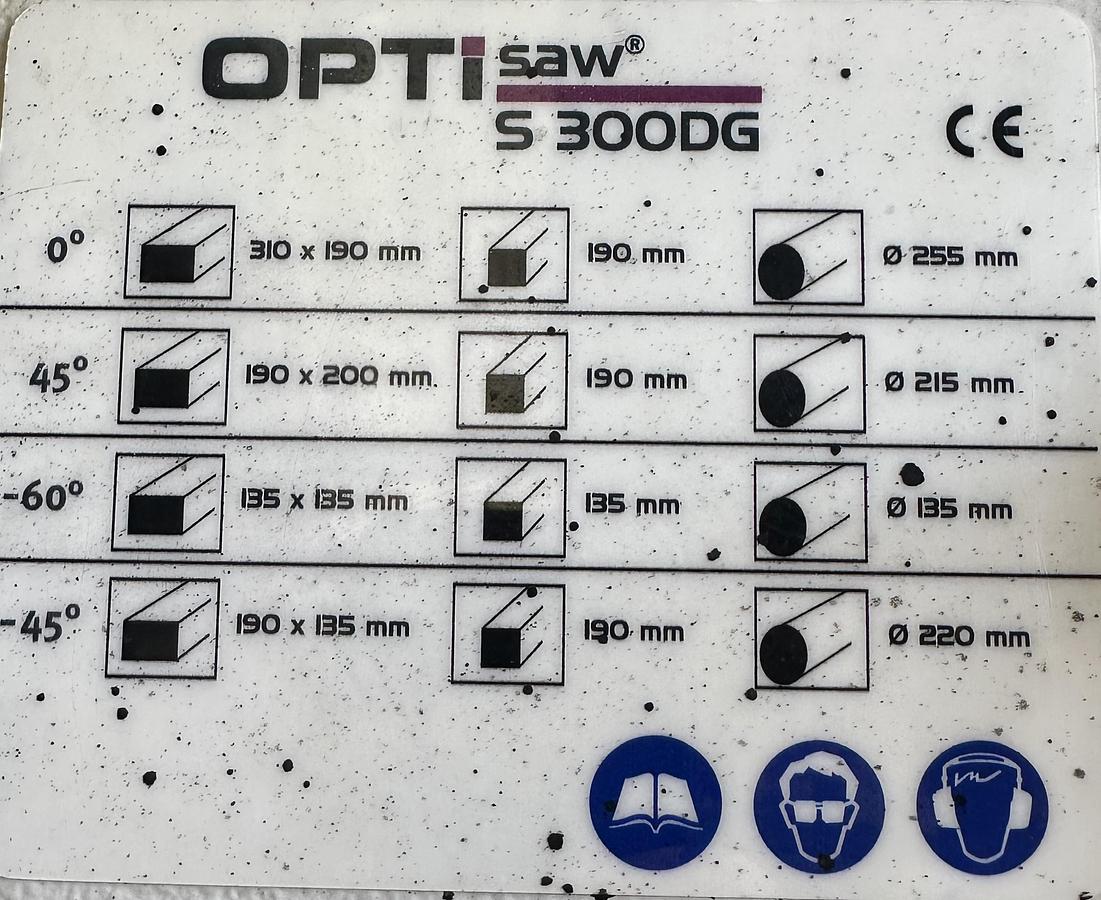 Used 2018 Optimum Opti Saw S300DG Horizontal Bandsaw