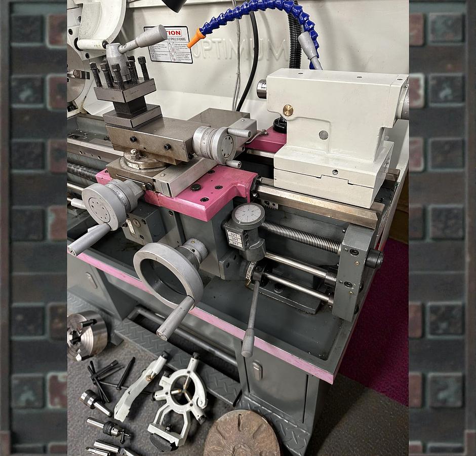 Used Excel Optimum D320 x 630 Gap Bed Lathe