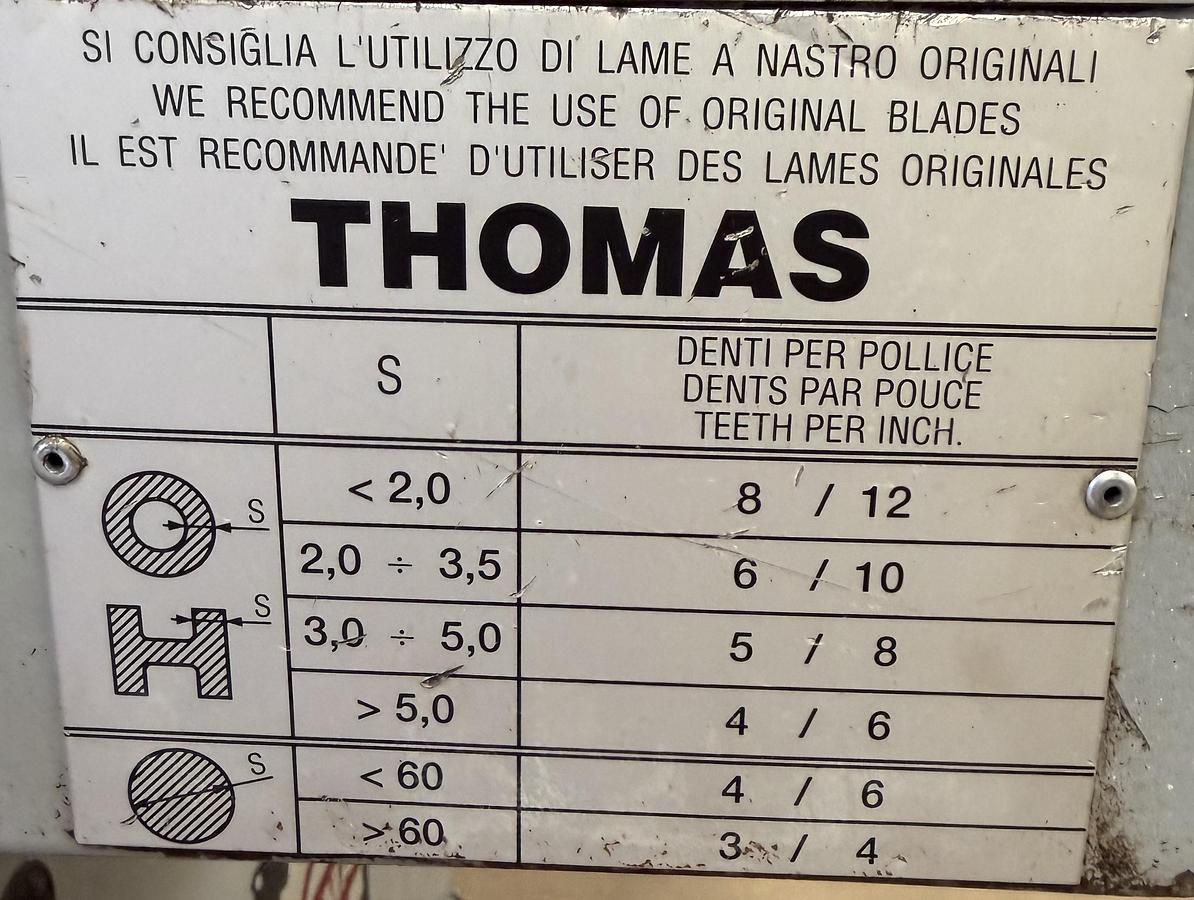 Used Thomas GBS-218 Eco Horizontal Bandsaw