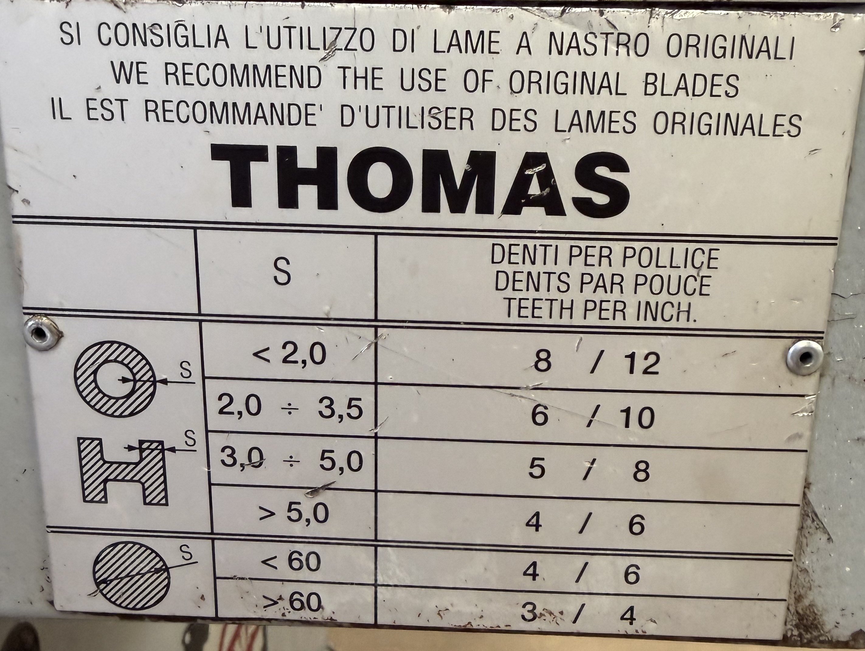 Used Thomas GBS-218 Eco Horizontal Bandsaw