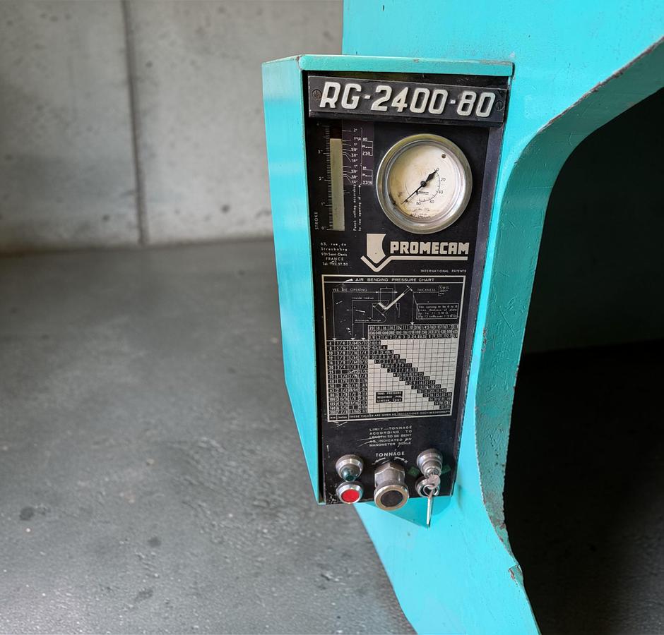 Used Promecam RG2400-80 Hydraulic Upstroke Press Brake