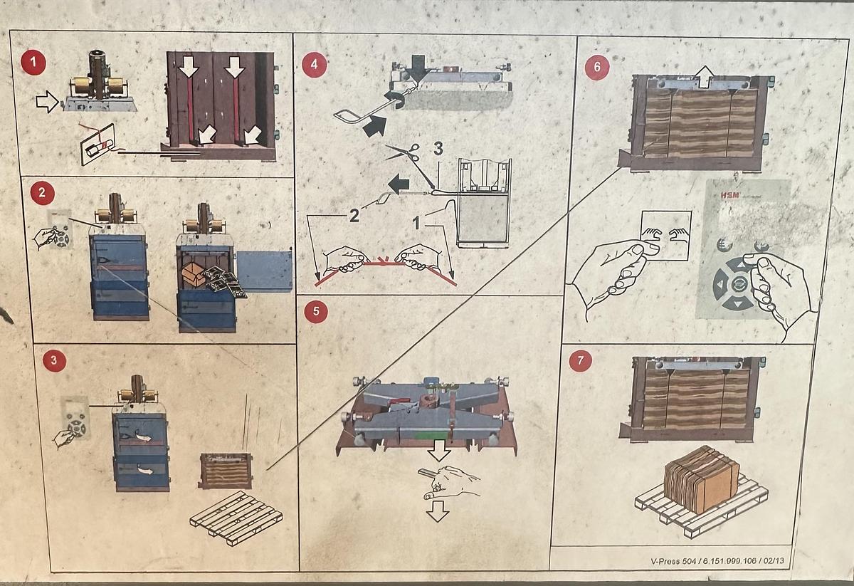 Used 2013 HSM V-Press 504 Hydraulic Baler