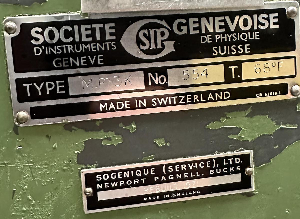 Used SIP Societe Genevoise MP3K Horizontal Jig Borer