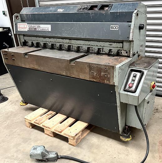 Used Edwards 1250 x 3.25mm DD Truecut Guillotine c/w Power Back Gauge