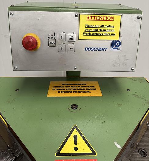 Used 1996 Boschert LB 12 K 4 230mm x 230mm x 4mm Corner Notcher