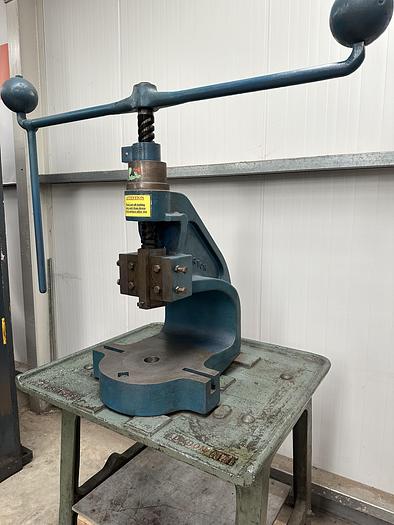 Used Norton No. 6A Deep Throat Flypress & Stand