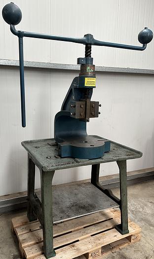 Used Norton No. 6A Deep Throat Flypress & Stand