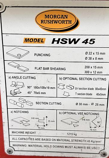 Used 2012 Morgan Rushworth HSW 45